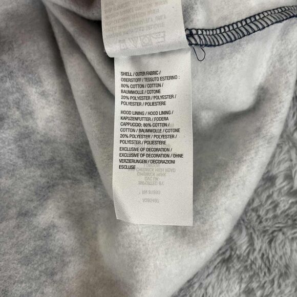 Peace Love World Hoodie Womens 2X Blue Tie Dye Pullover Graphic Long Sleeve Top - Picture 4 of 7